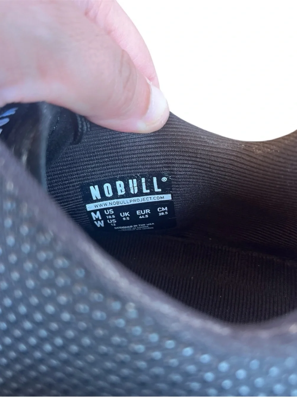 NoBull Black Trainer Cross Training Grey Gum Super Fabric Size 10.5 Men